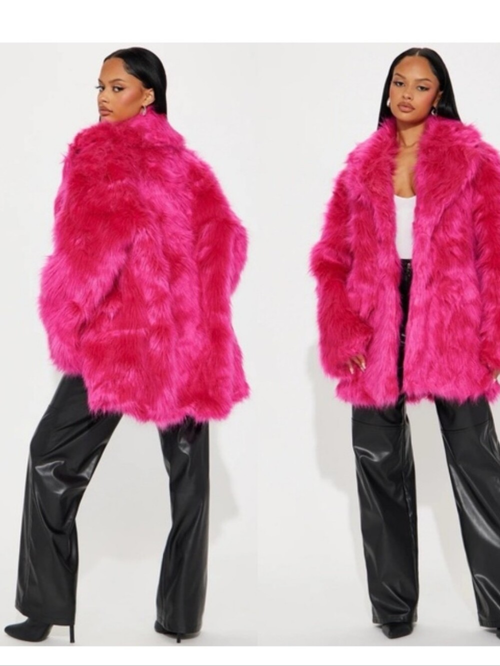 Fashion Nova Bring It Back Faux Fur Coat 2X